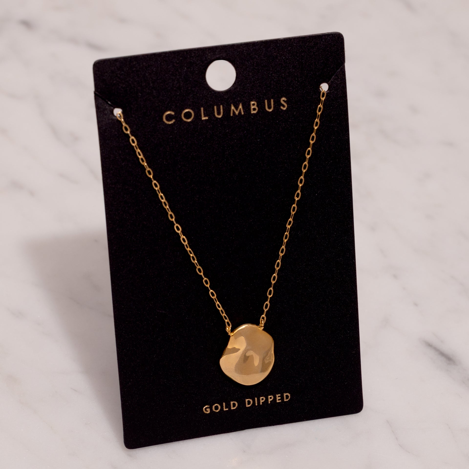 18K Gold Dipped Pendant Chain Necklace