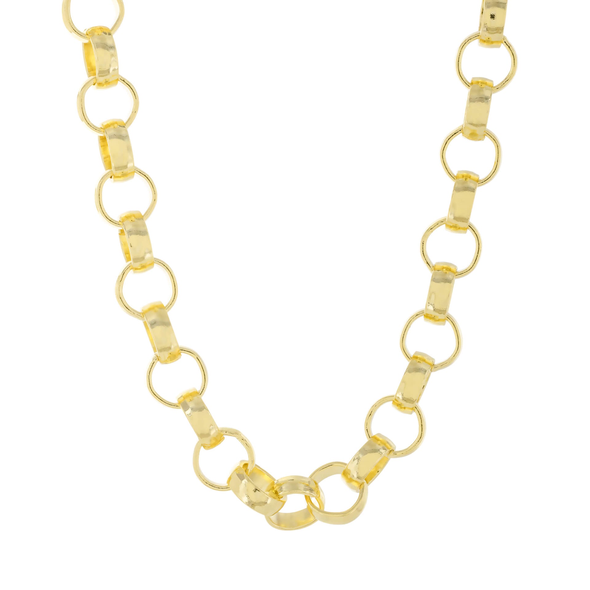 18K Gold Dipped Rolo Cable Link Necklace